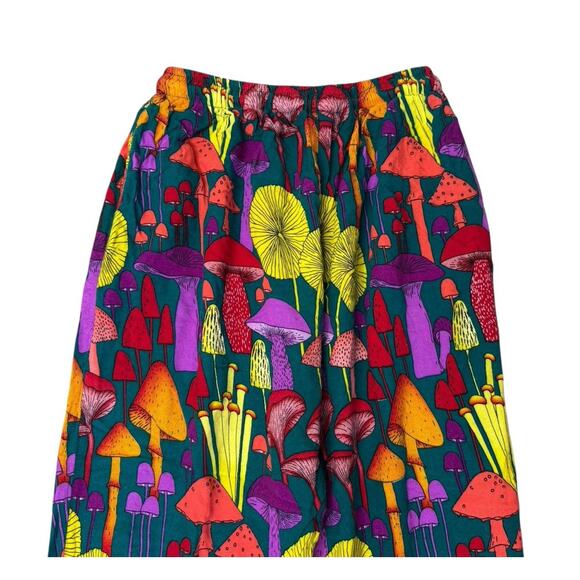 KATHMANDU IMPORTS Mushroom Hippie Pants Drawstring Boho Colorful Festival Sz S - Picture 7 of 8